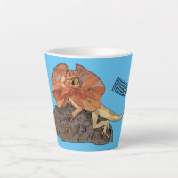 Frilled-neck lizard cartoon illustration