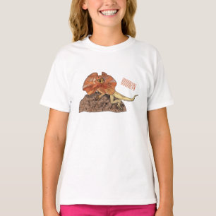 Frilled-neck lizard cartoon illustration T-Shirt