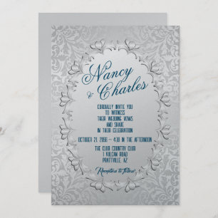 Frilly and Feminine Wedding Invitation