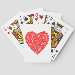 Frilly Circles Heart Playing Cards