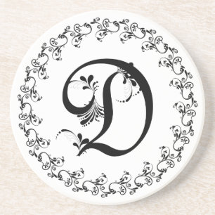 Frilly D Monogram Coaster