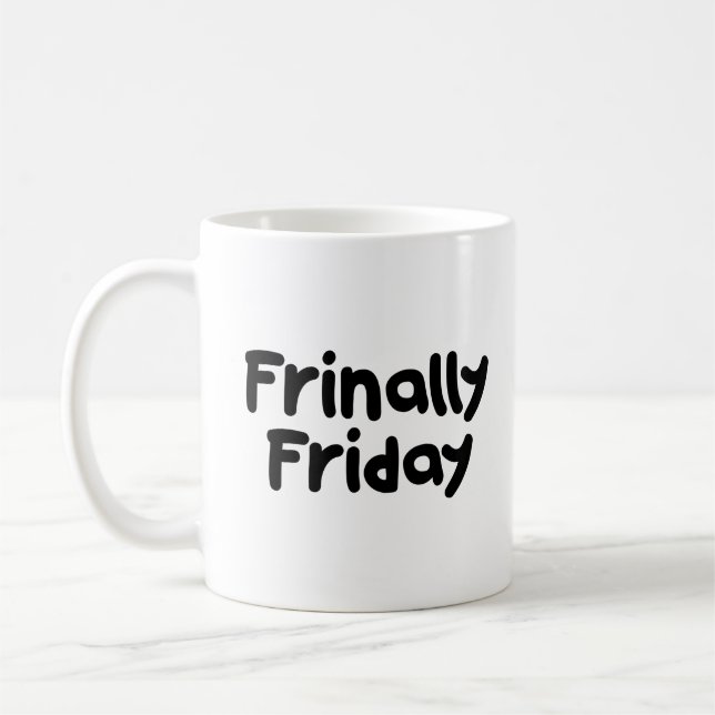 Frinally Friday Coffee Mug - White (Left)