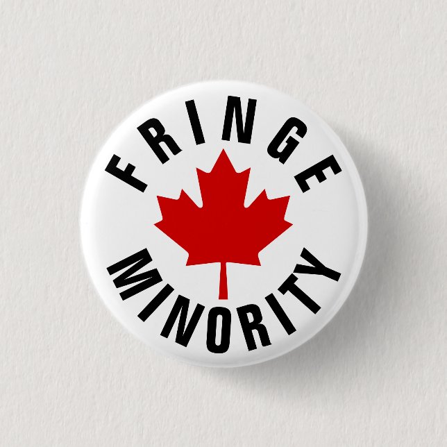 Fringe Minority Canada Maple Leaf Canada Protest   3 Cm Round Badge (Front)
