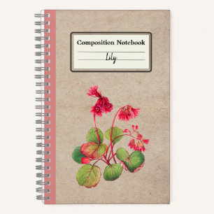 Fringed Galax Flower Personalised Composition Notebook