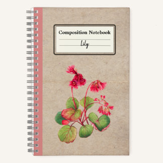 Fringed Galax Flower Personalised Composition Notebook