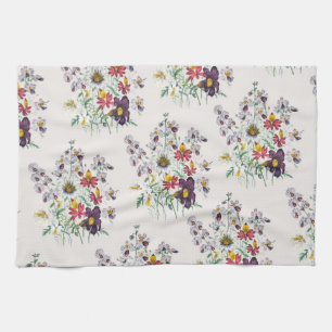Fringeflowers and Velvet Trumpet Flowers Tea Towel