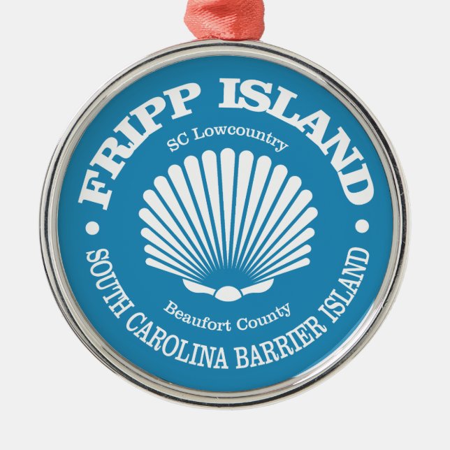 Fripp Island (seashell) Metal Tree Decoration (Front)