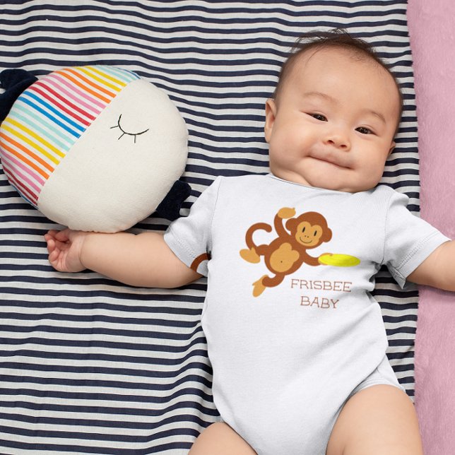 Frisbee Baby Monkey Baby Bodysuit (Creator Uploaded)