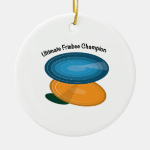 Frisbee Champ Ceramic Tree Decoration