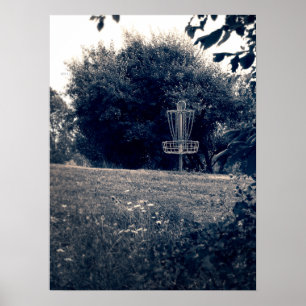 Frisbee Disc Golf Basket Poster