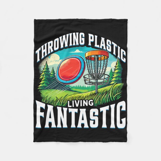 Frisbee Disc Golf Throwing Plastic Living Fantasti Fleece Blanket (Front)
