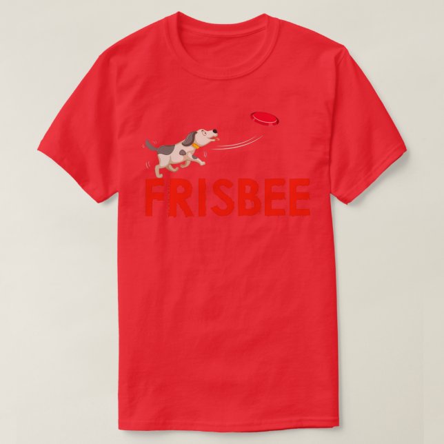 Frisbee Discs Disc Dog Dogs Player Motif T-Shirt (Design Front)