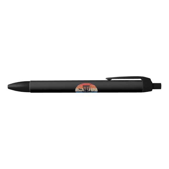 Frisbee Golf Disc Golf Retro Black Ink Pen (Top)