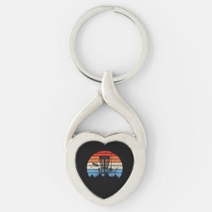 Frisbee Golf Disc Golf Retro Key Ring