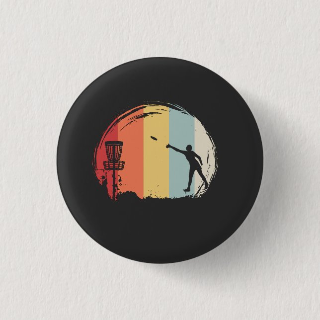 Frisbee Golf Retro 3 Cm Round Badge (Front)