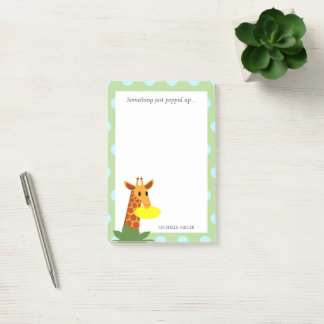 Frisbee Jungle Giraffe Personalised Post-it Notes
