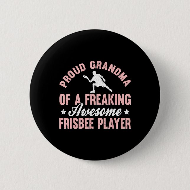 Frisbee Player Ultimate Frisbee Disc Golf Grandma  6 Cm Round Badge (Front)