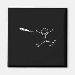 Frisbee Stickman Disc Golf Funny Ultimate Frisbee Magnet