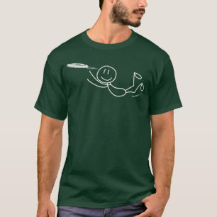 Frisbee Stickman Disc Golf Funny Ultimate Frisbee T-Shirt