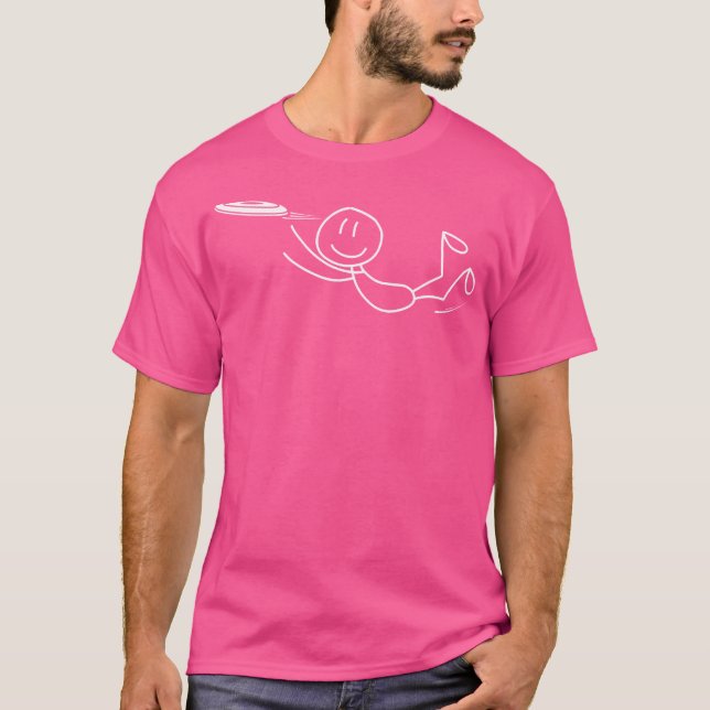 Frisbee Stickman Disc Golf Funny Ultimate Frisbee  T-Shirt (Front)