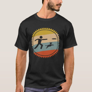 Frisbee With Dog Vintage  For Dog T-Shirt