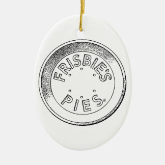 Frisbie Pie Tin ceramic tree ornament