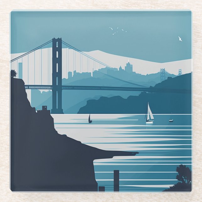 FRISCO BAY #1 GLASS COASTER (Front)