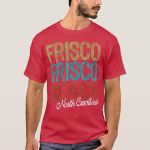 Frisco Beach North Carolina HIBISCUS SCRIPT Three T-Shirt
