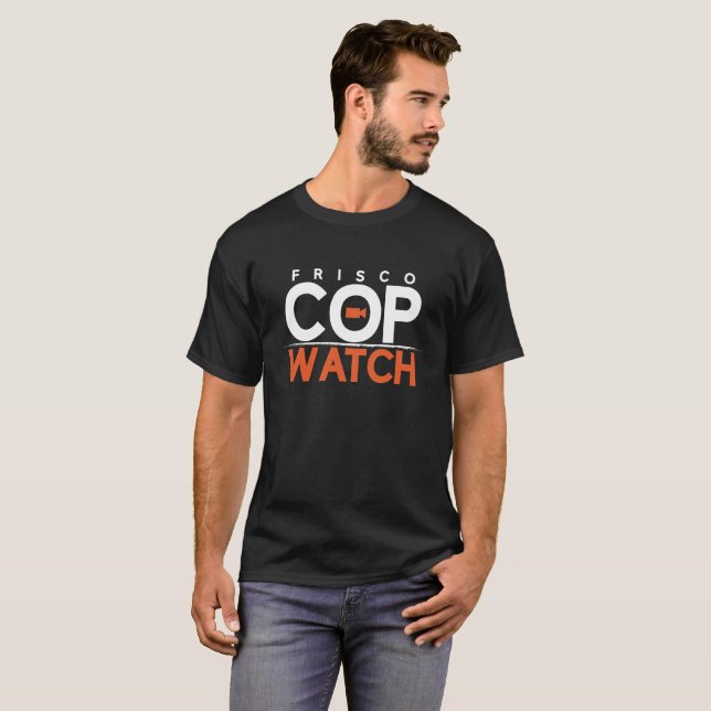 FriscoCopwatch Black T-shirt (Front Full)