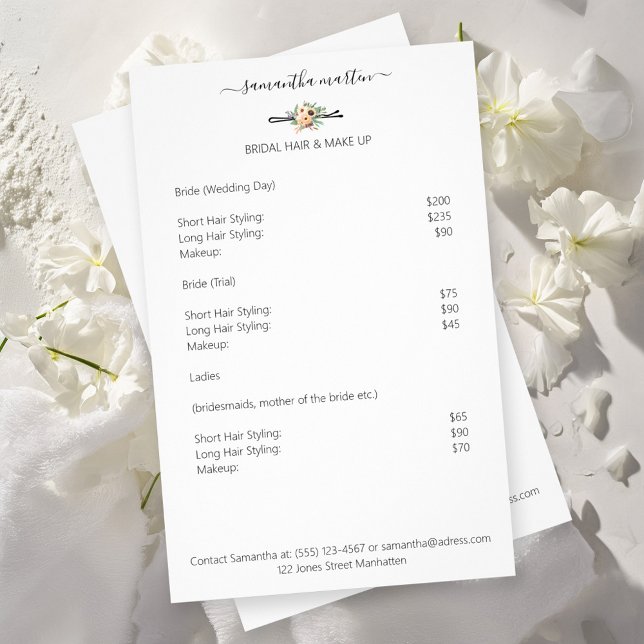 Friseur Haarnadel Blumen Flyer (Creator Uploaded)