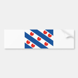 Frisia Friesland region flag netherlands country Bumper Sticker