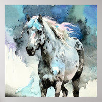 Frisky Appaloosa Mare Watercolour