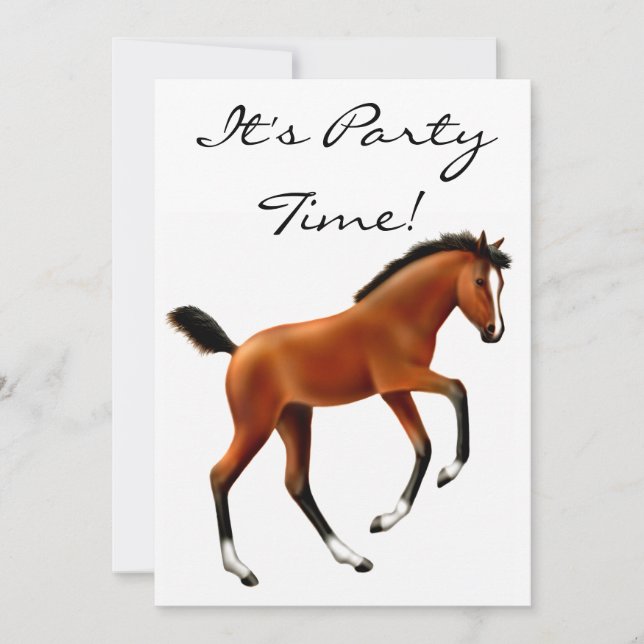 Frisky Bay Foal Invitation (Front)