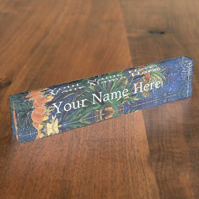 Fritillaries in a Copper Vase by Van Gogh. Nameplate (Side)