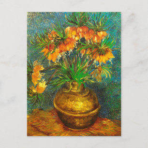 Fritillaries in a Copper Vase Van Gogh Fine Art Postcard