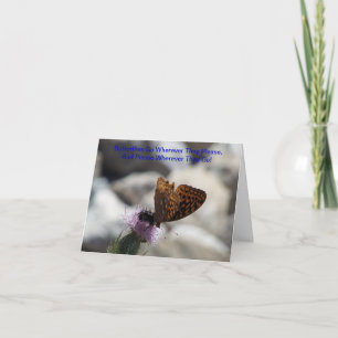 Fritillary Butterfly On Thistle Card