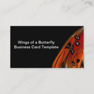 Fritillary Butterfly Wings Business Card Template