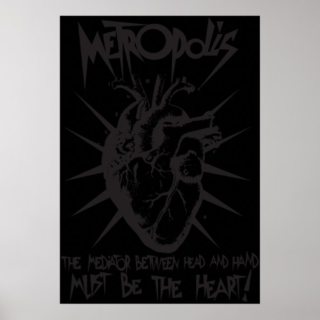 Fritz Langs Metropolis The Mediator between Hand Poster (Front)