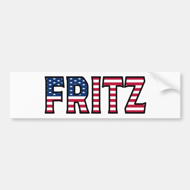 Fritz Name Vorname USA Aufkleber Sticker Auto (Front)