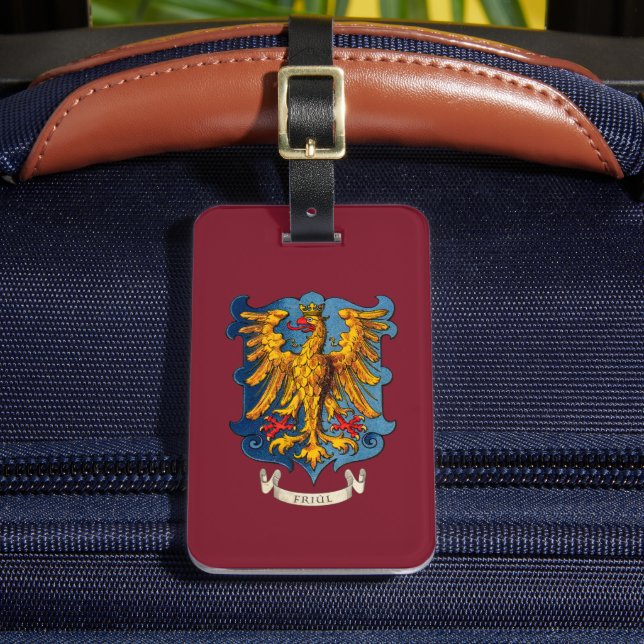 Friuli coat of arms luggage tag (Front Insitu 2)