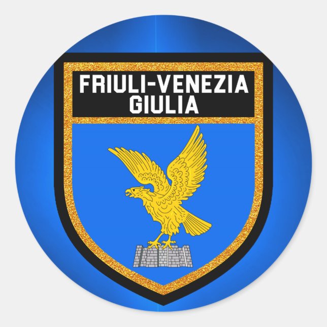 Friuli-Venezia Giulia Flag Classic Round Sticker (Front)