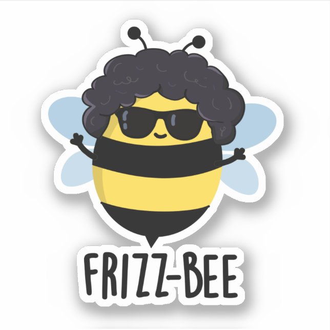 Frizz-Bee Funny Afro Bee Pun  (Front)