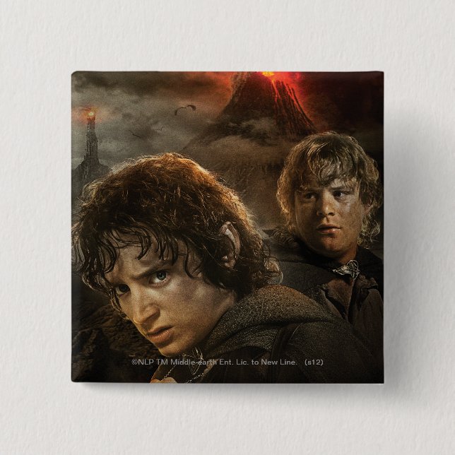 FRODO™ and Samwise 15 Cm Square Badge (Front)