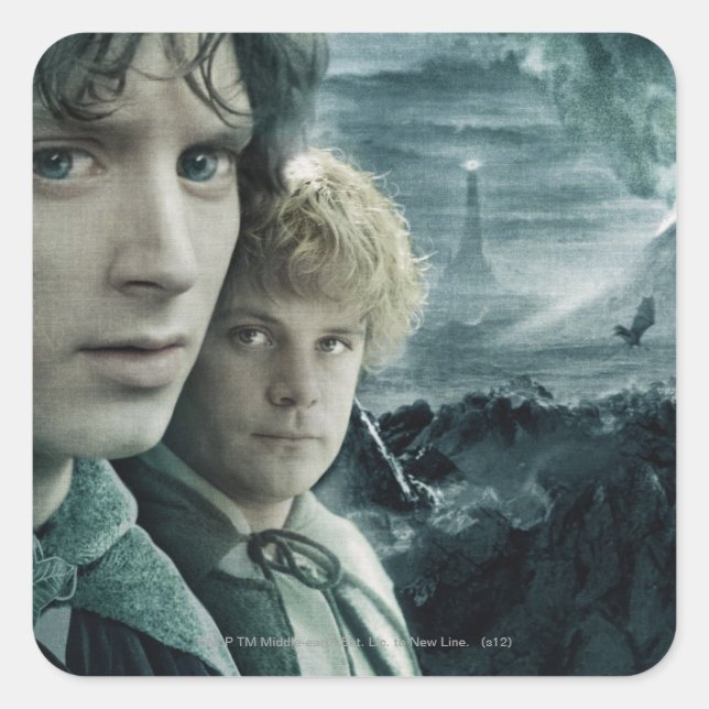 FRODO™ and Samwise Close Up Square Sticker (Front)
