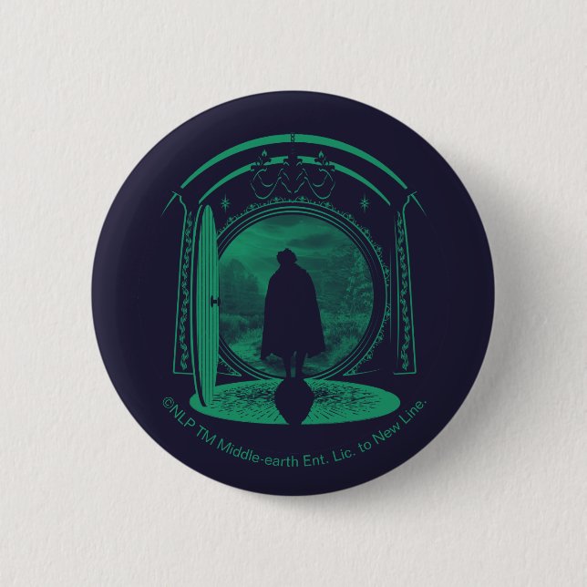 FRODO™ Leaving THE SHIRE™ Silhouette 6 Cm Round Badge (Front)