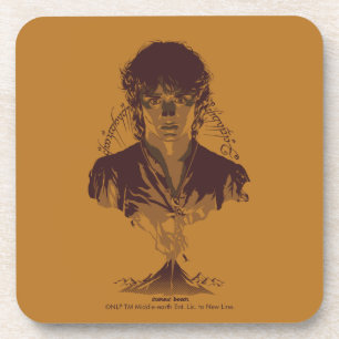 FRODO™ MOUNT DOOM™ Tengwar Inscription Graphic Coaster