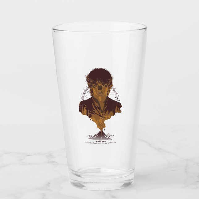 FRODO™ MOUNT DOOM™ Tengwar Inscription Graphic Glass (Front)