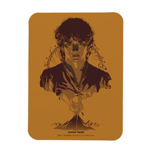 FRODO™ MOUNT DOOM™ Tengwar Inscription Graphic Magnet (Vertical)
