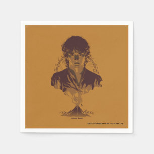 FRODO™ MOUNT DOOM™ Tengwar Inscription Graphic Napkin