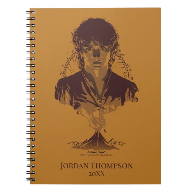 FRODO™ MOUNT DOOM™ Tengwar Inscription Graphic Notebook (Front)